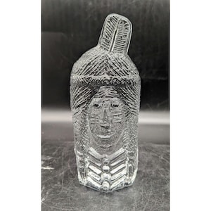 Vintage D.A.S. Glass Designs 4038 IceFloe Indian Crystal Don Shepherd Blenko 9&quot;