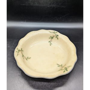 Vermont Mountain Meadows Pottery MPM Stoneware Round Serving Dish Bowl Floral