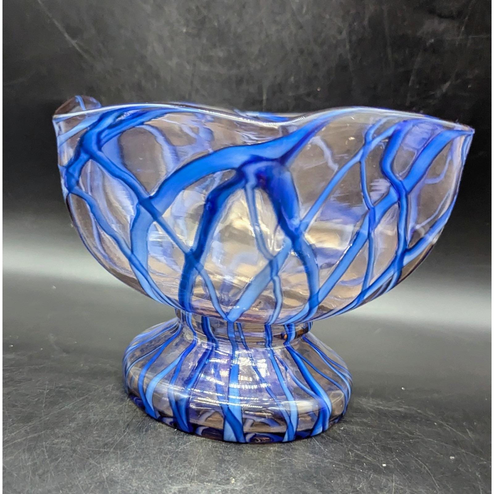 Vintage 1930's Ernst Steinwald & Co. Czech Bohemian Glass Blue