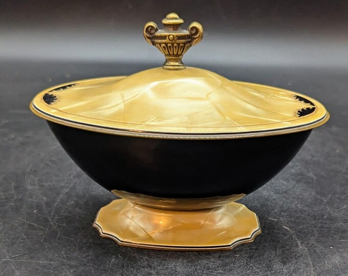 Pyralin Box Vintage Art Deco Dupont Pyralin Celluloid Lidded Oval Box Hair Catcher ...