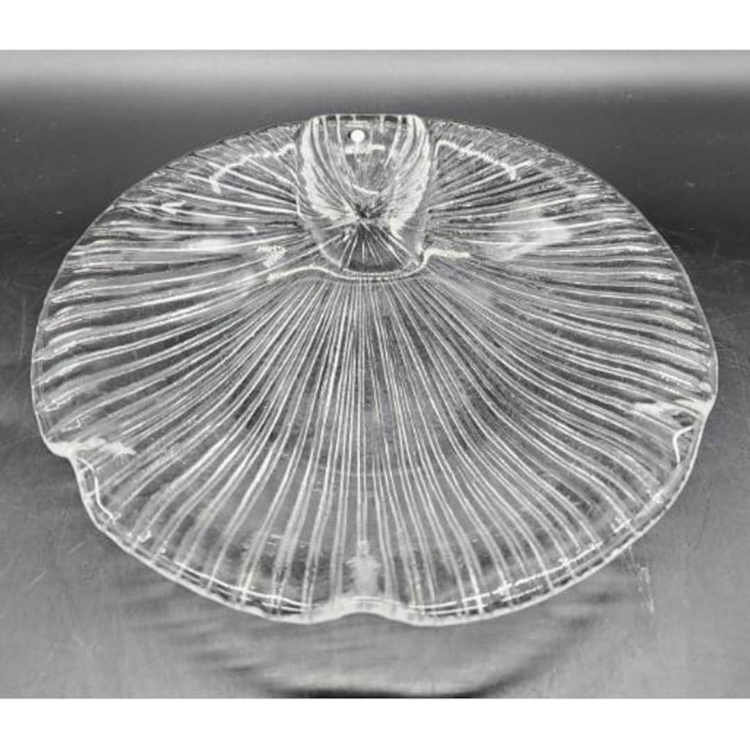 置物 Pukeberg Clam Shell Dish Eva Englund Mid Century Pukeberg Glass Scallop Clam Shell Dish Eva Englund