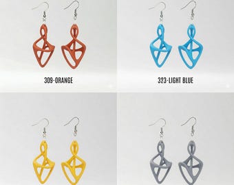 NSYN0501 - 3D Organic Earrings/Choose Your Color/Anthracite/Bronze/Silver/Jewelry/Gift For Her