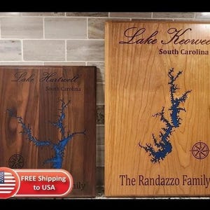 Customize ANY LAKE - Lake Epoxy Filled Plaque - Lake Life