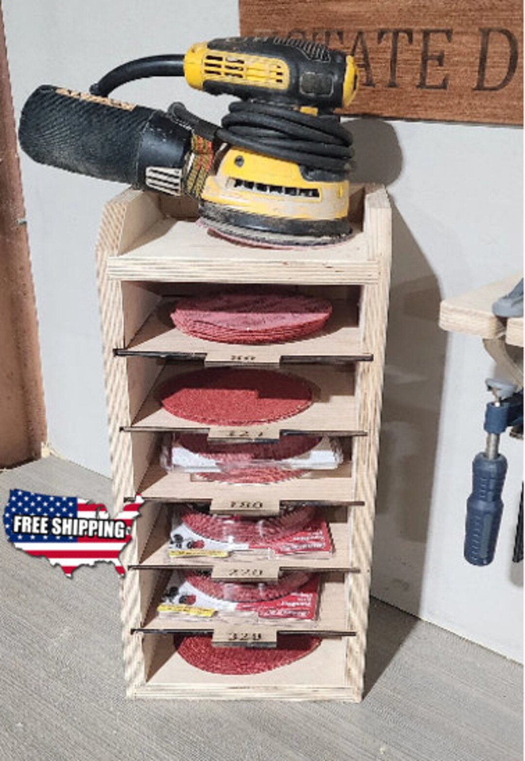 Sandpaper Storage Shop Tools Garage Storage Etsy