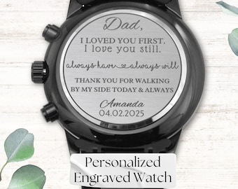 Personalized Engraved Watch, Father Of The Bride Gift From Daughter, Gift For Father Of Bride, Parent Wedding Gift, Pocket Watch, Groomsman