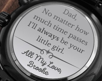 Personalized Gift For Dad From Daughter, Fathers Day Gift From Daughter, Personalized Gifts For Dad Fathers Day, Engraved Watch, Custom Gift