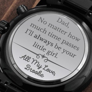 Personalized Gift For Dad From Daughter, Fathers Day Gift From Daughter, Personalized Gifts For Dad Fathers Day, Engraved Watch, Custom Gift