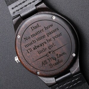 Personalized Gift For Dad From Daughter, Fathers Day Gift From Daughter, Personalized Gifts For Dad Fathers Day, Wood Watch, Wooden Watch