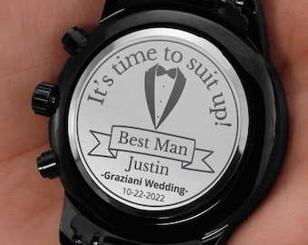 Mejor Reloj hombre, Mejor propuesta de hombre, Preguntar mejor hombre, Regalos de novios, Propuesta de novios, Regalo para novios, Reloj de novios, Calcetines de mejor hombre