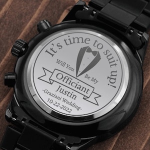 Officiant Proposal Watch Gift, Officiant Proposal, Officiant Gift, Officiant Gift For Men, Officiant Proposal Gift,  Wedding Officiant Gift