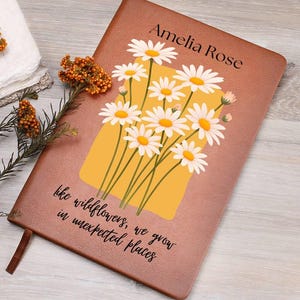 Spring Floral New Chapter Personalized Journal, Custom Notebook For New Beginnings Gift and Life Change, Grief Gift, Nurse Teacher Retired