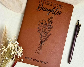 Personalized Memory Journal – Letters To My Daughter Keepsake