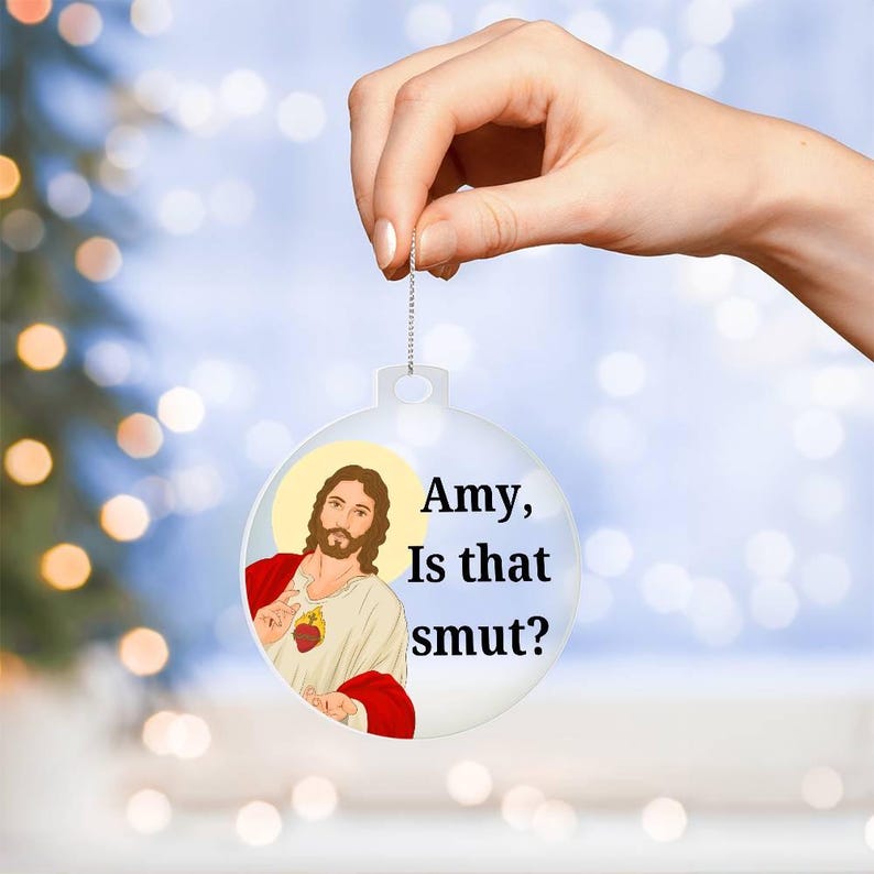 Jesus Is That Smut Ornament, Booktok Ornament, Smut Lover Christmas Gift, Bookish Lover Ornament Reader Gifts Smutty Gifts Funny Smut Street image 3
