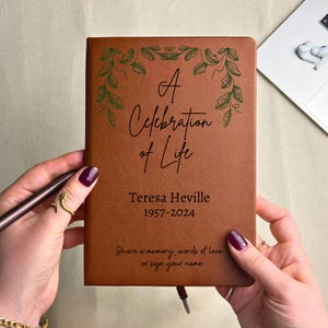 Celebration of Life Guest Book Personalized Funeral Guest Book Celebration Of Life In Memory Of Memorial Funeral Guestbook Custom Guest Book