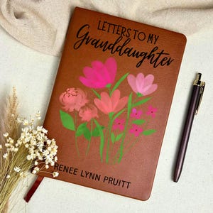 Diario de recuerdos personalizado para abuelas: cartas para sus nietos - Diario de recuerdos para nietas, regalo de la abuela para niños
