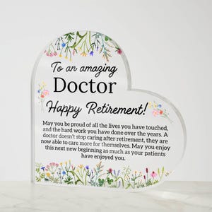 Plaque cadeaux pour médecin à la retraite - Cadeaux pour médecin à la retraite Cadeaux pour médecin à la retraite Er Doctor Remerciements pour un collègue souvenir de retraite pour un médecin