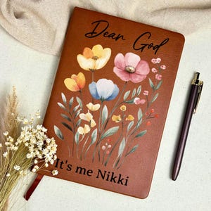 Personalized Women&#39;s Prayer Journal For Sermon Notes Leather Notebook for Catholic Prayer Gift For Pastor Answered Prayer Journal Christian