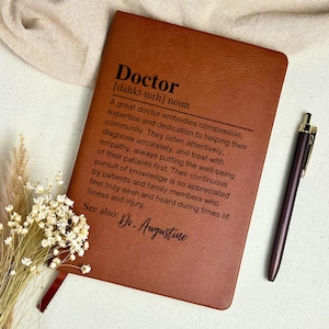 Personalized Doctor Appreciation Gift Journal - Retired Doctor Gifts, Dr Thank You, Gift For Doctorate Graduation, Doctorate Acceptance Gift