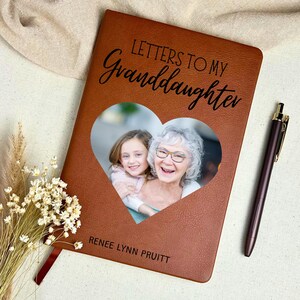 Diario personalizado "Cartas a mi nieta": un libro de recuerdos para regalar a tu nieta, un cuaderno de regalo para la nueva abuela y un diario personalizado.