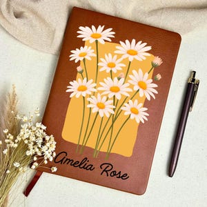 Spring Floral New Chapter Personalized Journal, Custom Notebook For New Beginnings Gift and Life Change, Grief Gift, Nurse Teacher Retired