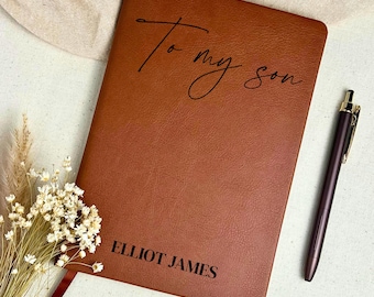 Personalized Memory Journal Gift From Parents - Letters To My Son, Family Memory Journal, Custom Keepsake Book to Write Letters To My