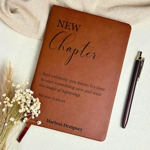 Personalized Journal Gift For New Beginnings - Custom Notebook Journal for Teacher Retirement, Life Change Gift, Police Retirement Gift