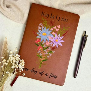 Spring Floral New Chapter Personalized Journal, Custom Notebook For New Beginnings Gift and Life Change, Grief Gift, Nurse Teacher Retire