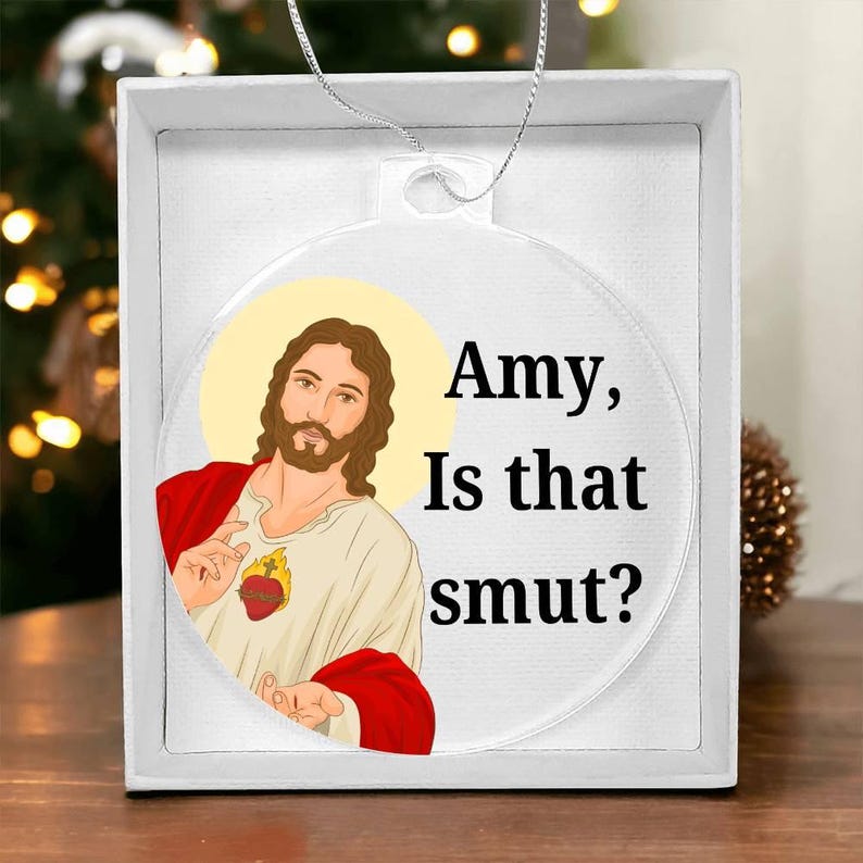 Jesus Is That Smut Ornament, Booktok Ornament, Smut Lover Christmas Gift, Bookish Lover Ornament Reader Gifts Smutty Gifts Funny Smut Street image 4