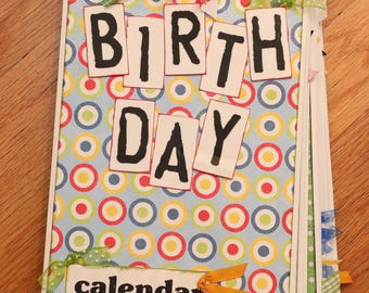Birthday Calendar with Birthday Card Storage