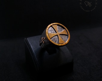 Knights Templar Cross Handmade Silver Masonic Ring