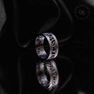 Reproduction of an Ancient Roman Proposal Ring &quot;Anima Dulcis Vivas Mecum&quot; - &quot;Anima Dvlcis Vivas Mecv&quot; - &#39;&#39;May You Live With Me Sweet Soul?&#39;&#39;