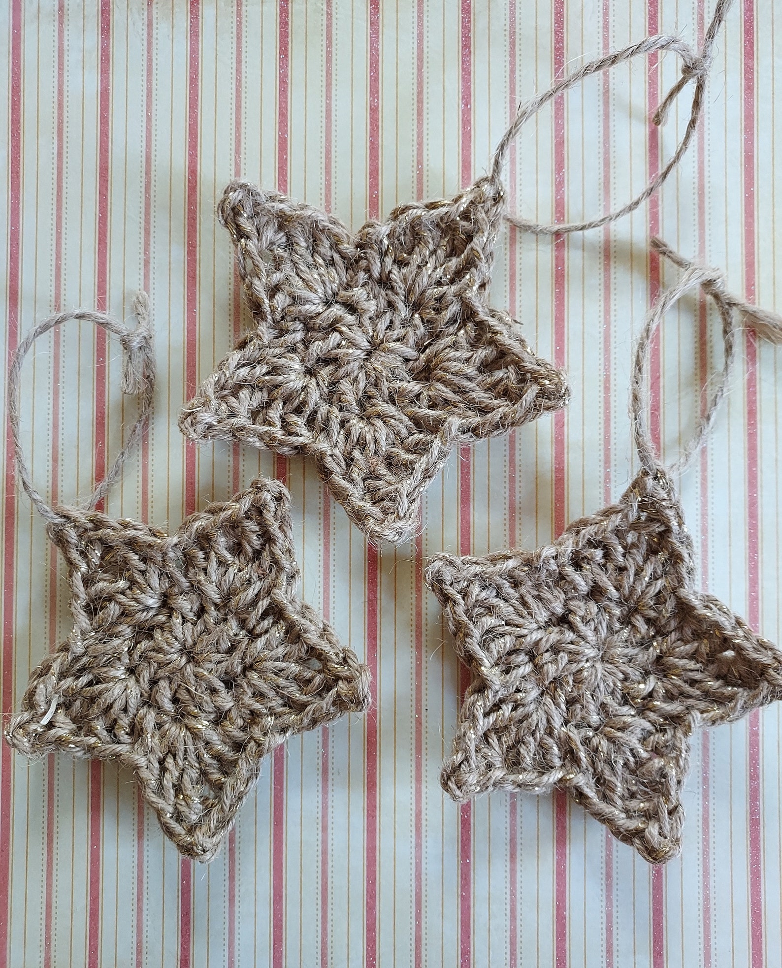 Crochet Rustic Star Ornament - Etsy