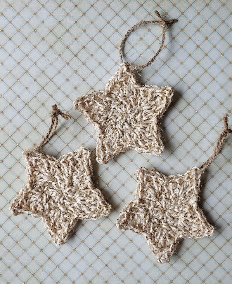 Crochet Rustic Star Ornament - Etsy