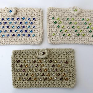 Handmade Mini Wallet Card Holder - Cute Crochet Pocket Organizer