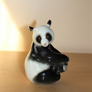Vintage Lomonosov USRR Panda Figur, Porzellan