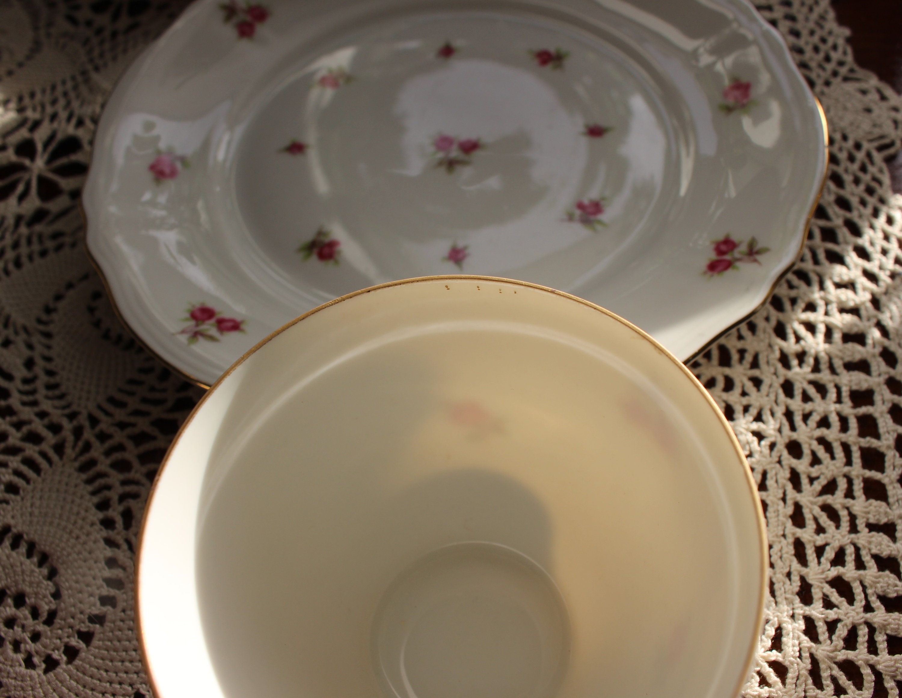Vintage Mitterteich Bavaria Porcelain Trio: Cup, Saucer Vintage Mitterteich Bavaria Porcelain Trio: Cup, Saucer