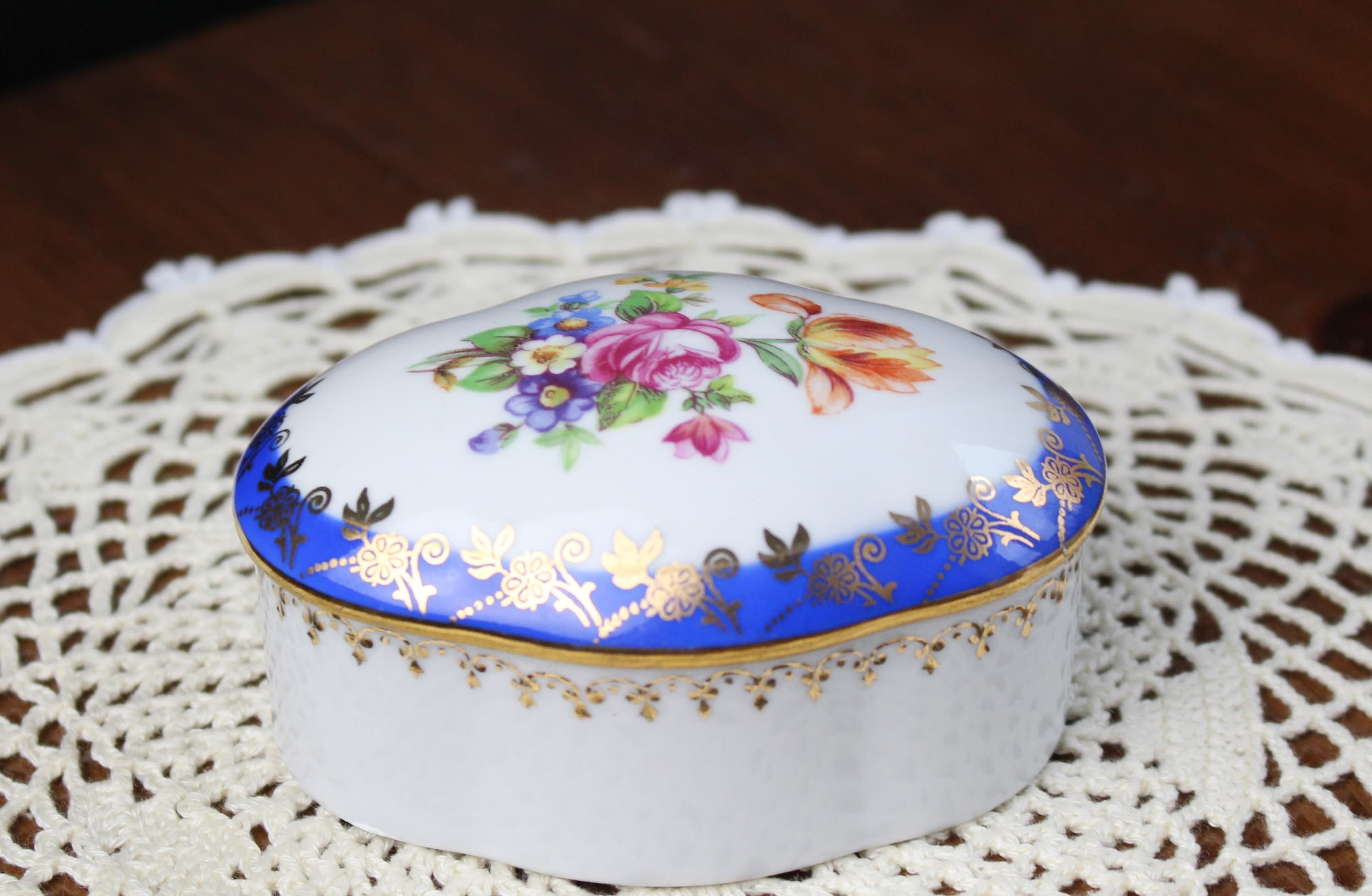 Dresden Trinket ドレスデン葉型器 Dresden Trinket Box - Etsy UK