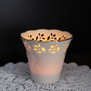 Portavelas de porcelana vintage de Lenox, EE. UU.