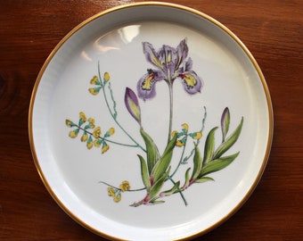Vintage Spode Shortbread Dish 'Stafford Flowers' - Iris und Sphaerolobium, Ofen zum Tisch