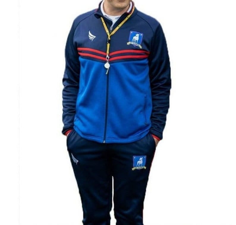 Mens Blue Tracksuit Handmade Jason Sudeikis Football Coach Tracksuit