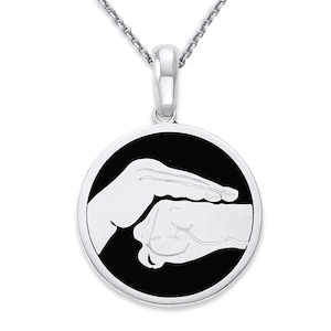 Martial Arts Necklace in Sterling Silver with Your Choice of Enamel Color