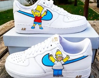 custom air force 1 bart simpson