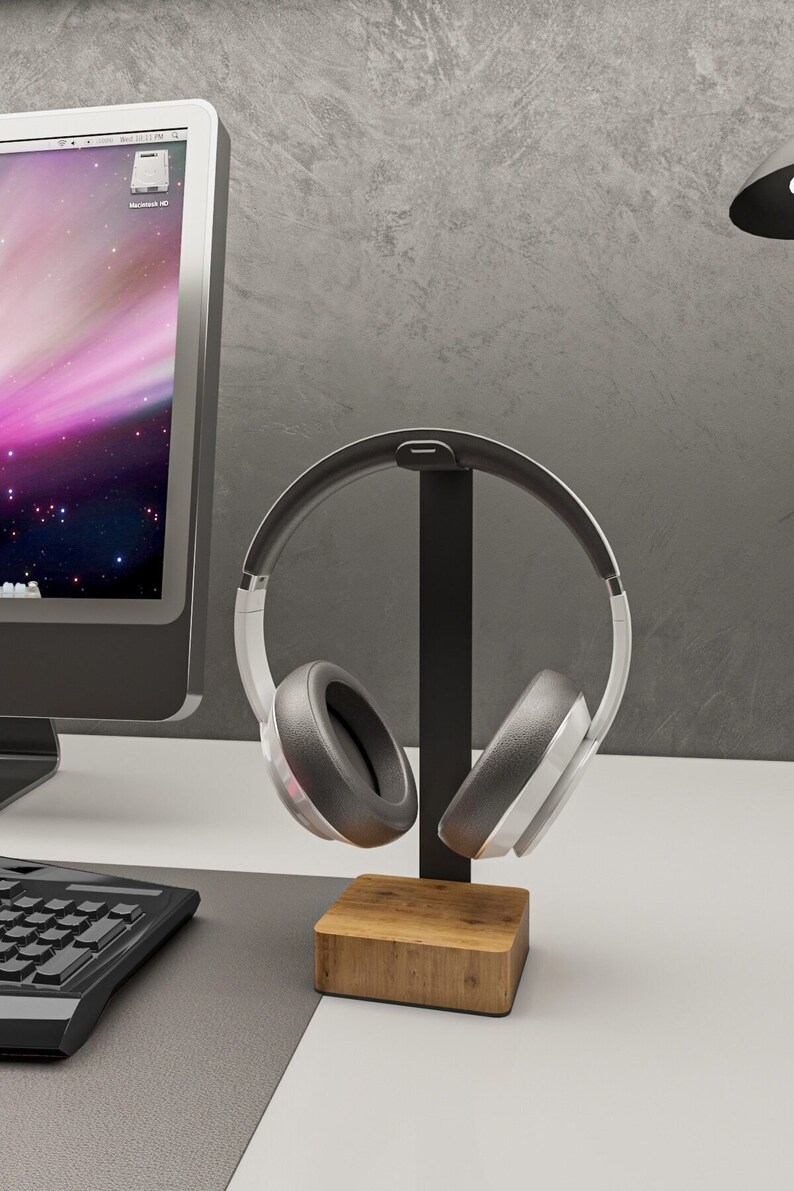 Desktop Wired Wireless Headphone Stand Holder Hanger Handmade