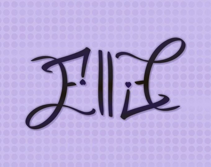 Custom Ambigram for 2 Names One Name Rotates to Another Etsy