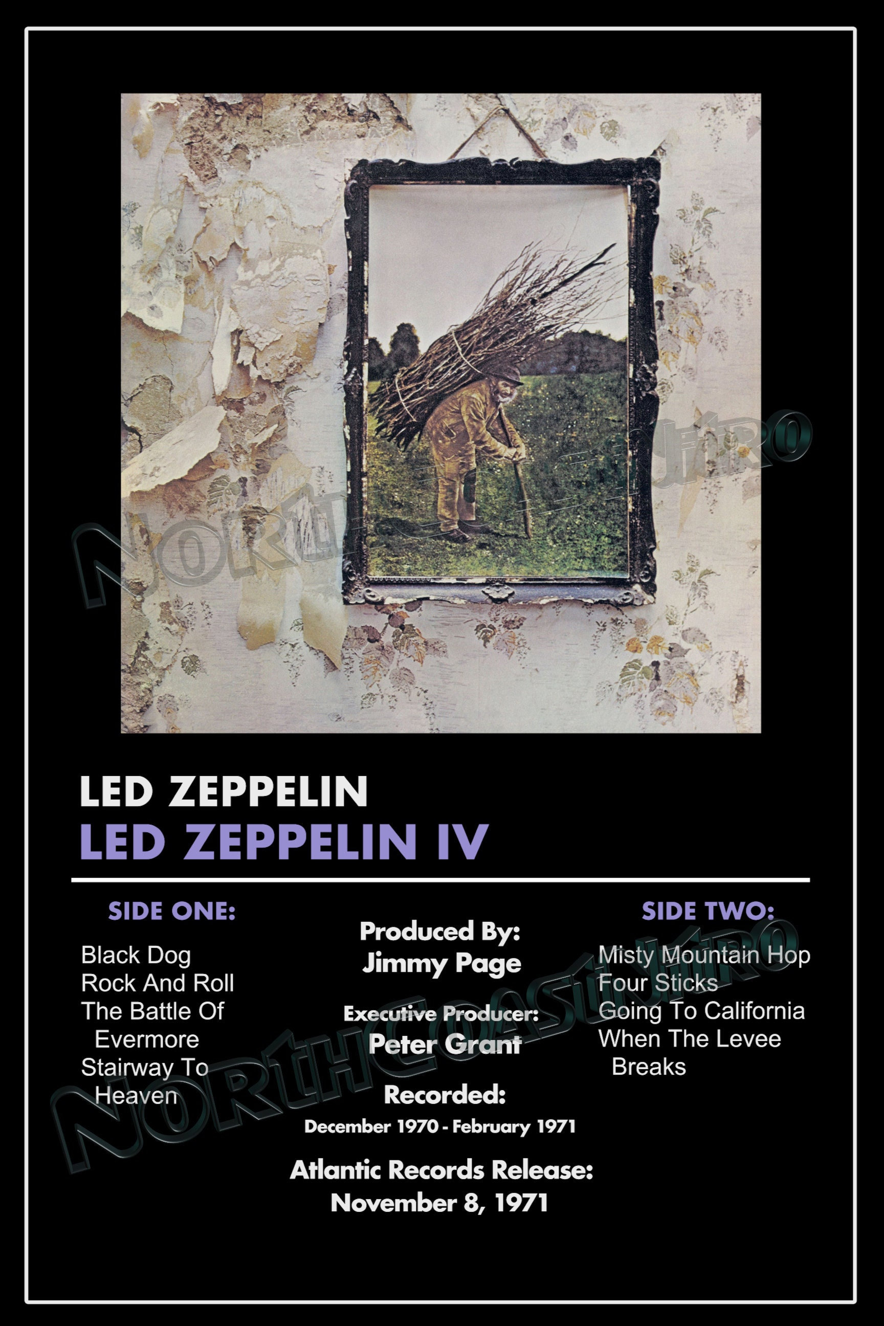 Led Zeppelin Led Album Cover Poster Wall Art - Etsy