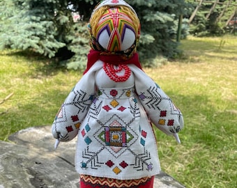 Muñeca Motanka hecha a mano, muñeca de altar ucraniana, arte popular bordado, regalo OOAK