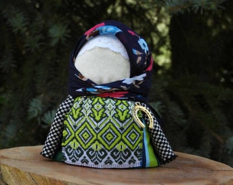 Handmade Motanka Grain Doll, Ukrainian Folk Art, Wealth Symbol