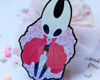 Hollow Knight Silksong Hornet White Rose Pin | 2.5'' Wooden Pin