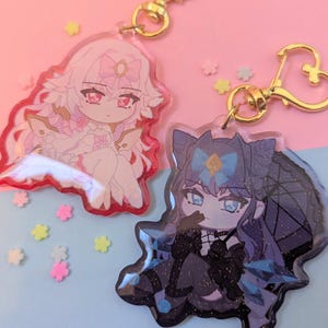Arcaea Glitter Epoxy Charms | 2.5&quot; Double Sided Acrylic Keychains