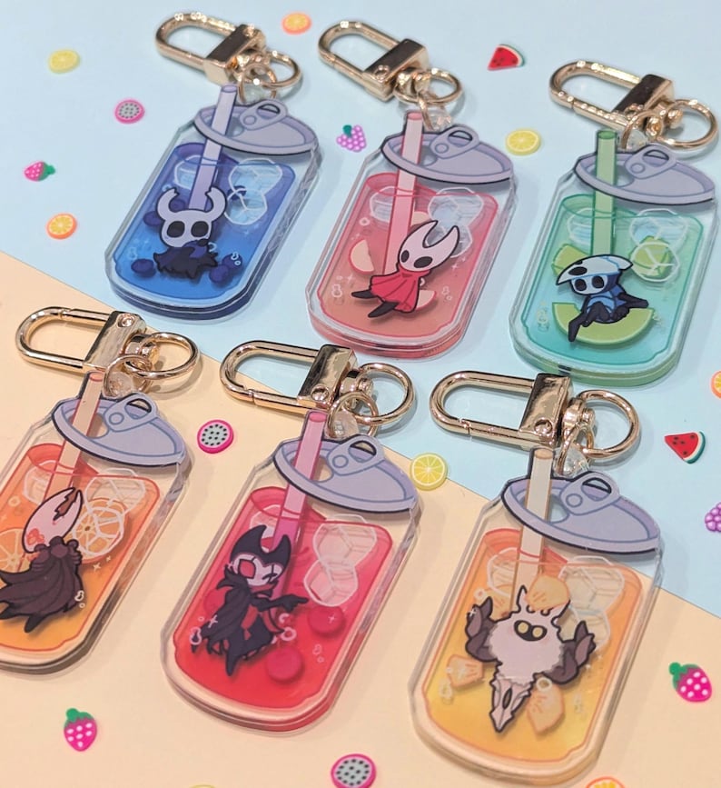 RESTOCKED Hollow Knight Soda Acrylic Charms | 2" Borderless Acrylic Keychains Buy 3 get 1 free!
